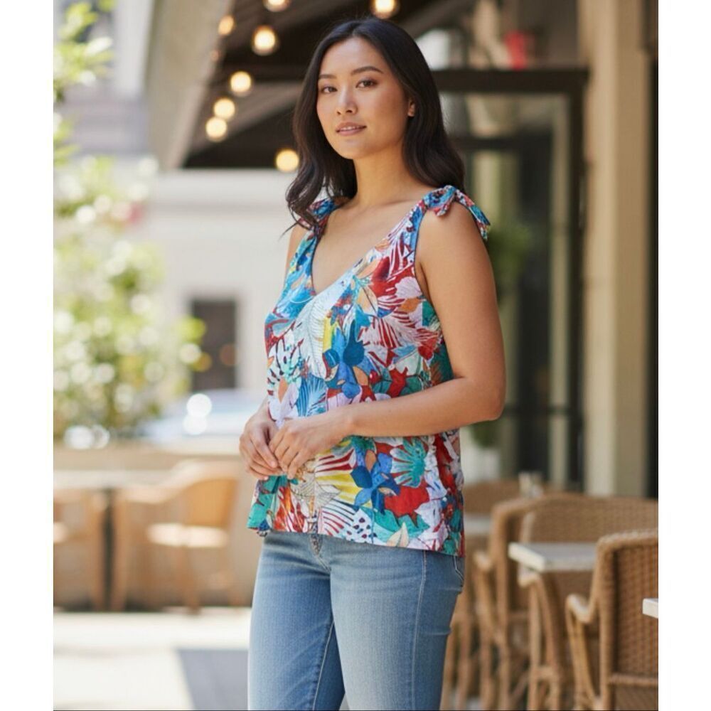 Tribal Colorful Shirtsleeve Tie Sleeve Top XL